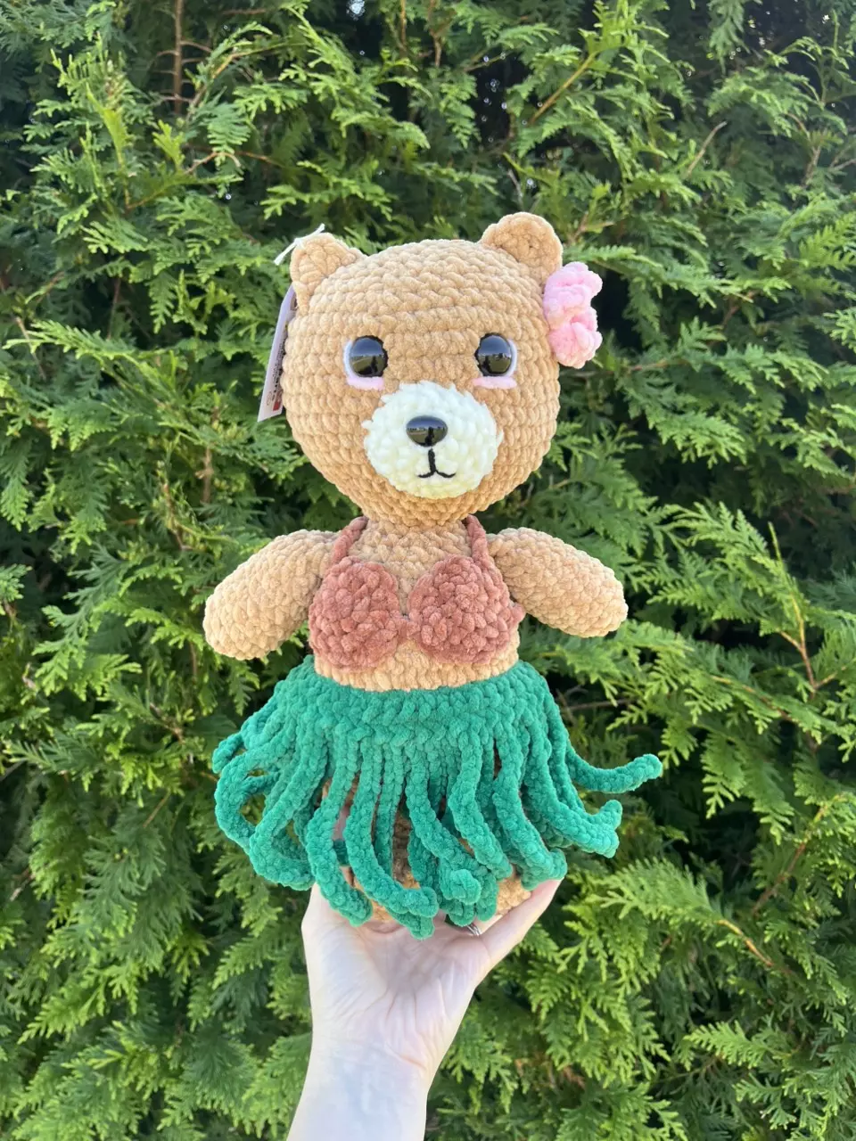 plant/PDF Crochet Pattern: Luau Bear! 🌸🐻 (NOT a physical product!)-1