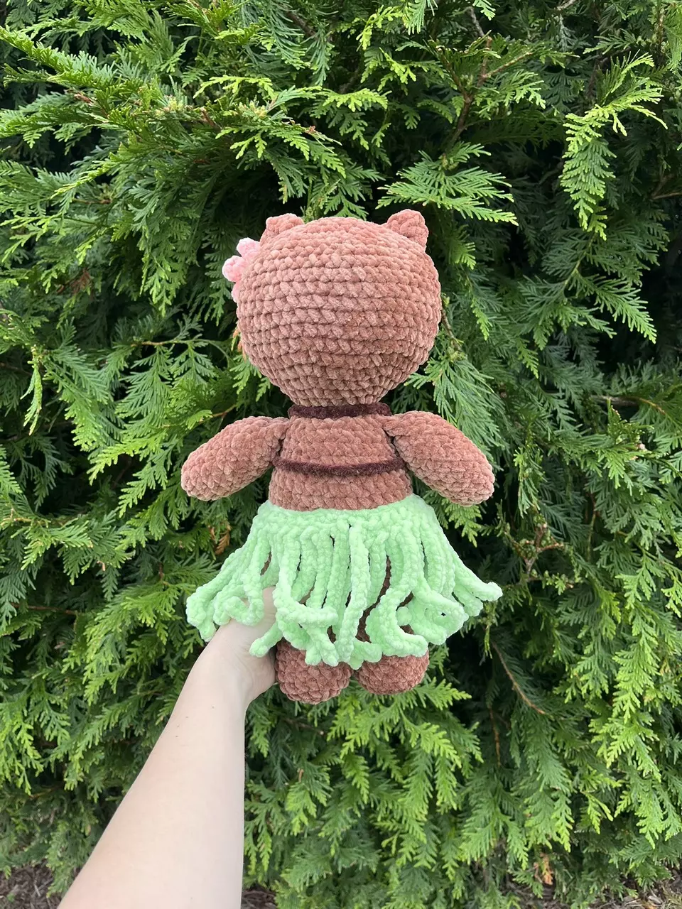 plant/🌸🐻Brown Luau Bear Plushie-3