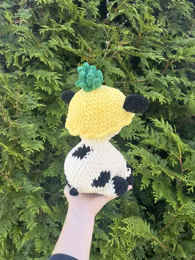 plant/PDF Crochet Pattern: Fruit Hat Cow!🍓🐮 (NOT a physical product!)-5-thumbnail