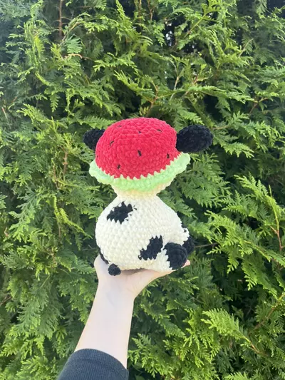 plant/PDF Crochet Pattern: Fruit Hat Cow!🍓🐮 (NOT a physical product!)-3-thumbnail