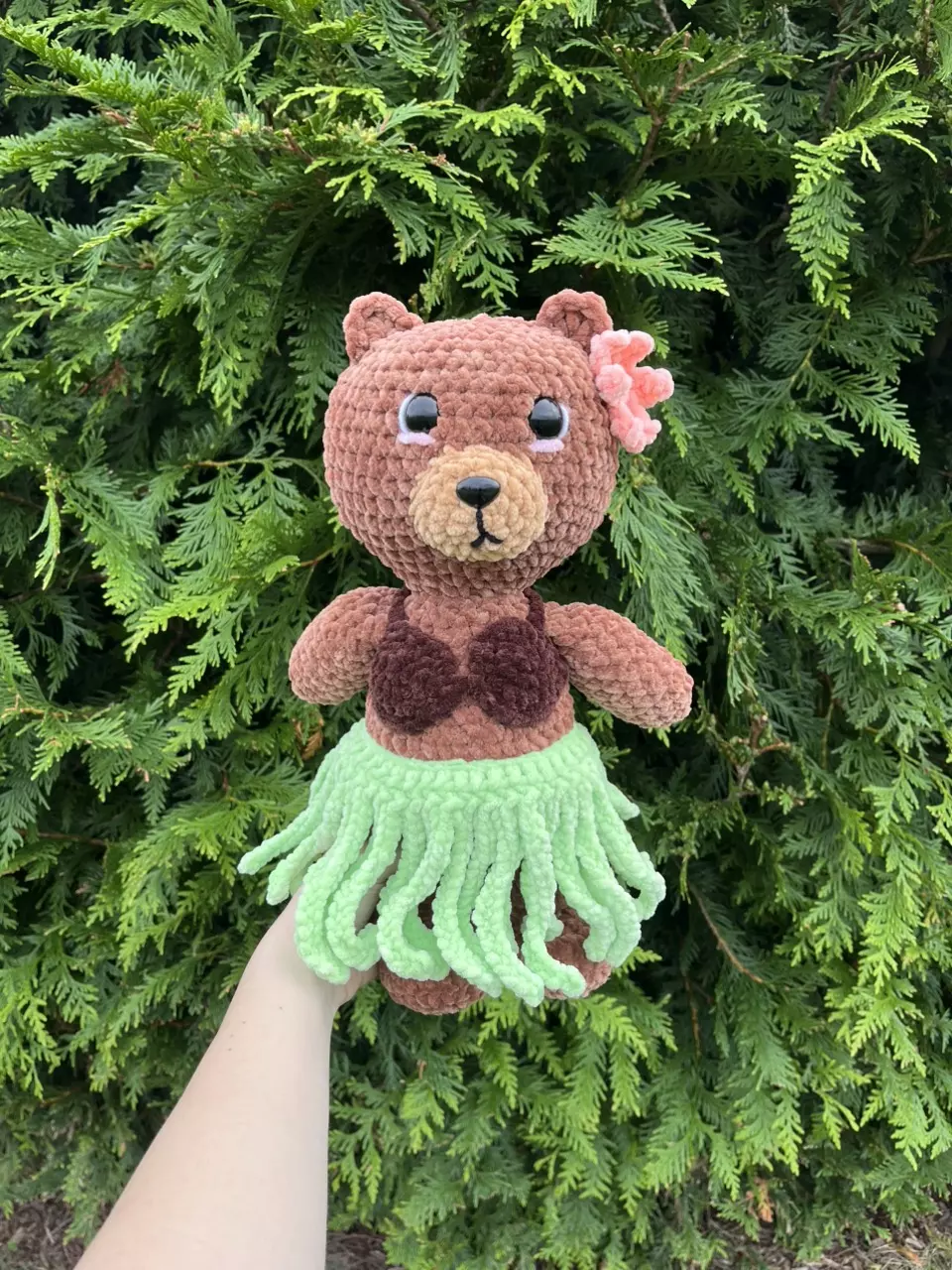 plant/🌸🐻Brown Luau Bear Plushie-0