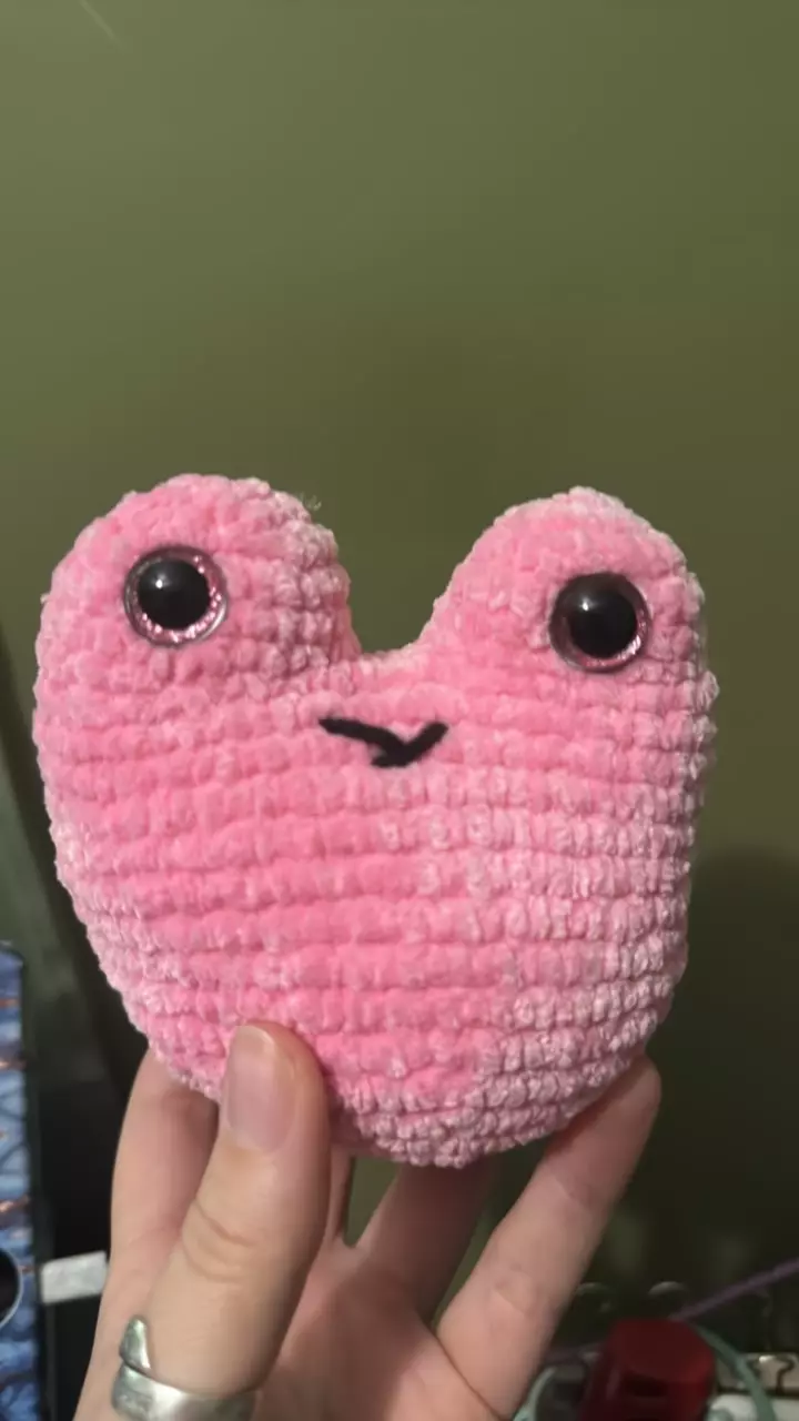 plant/Pink frog with pink glitter eyes-0