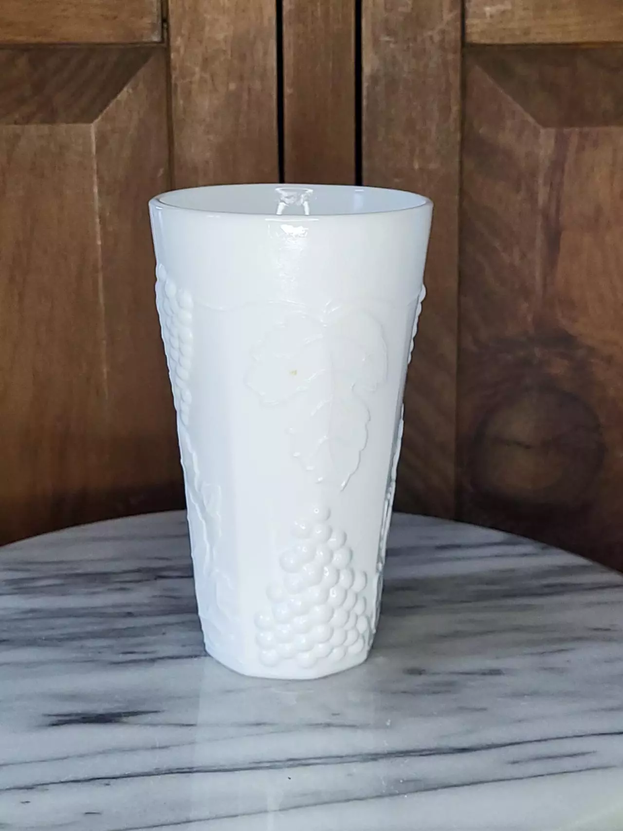 plant/Milk Glass Tumbler-8