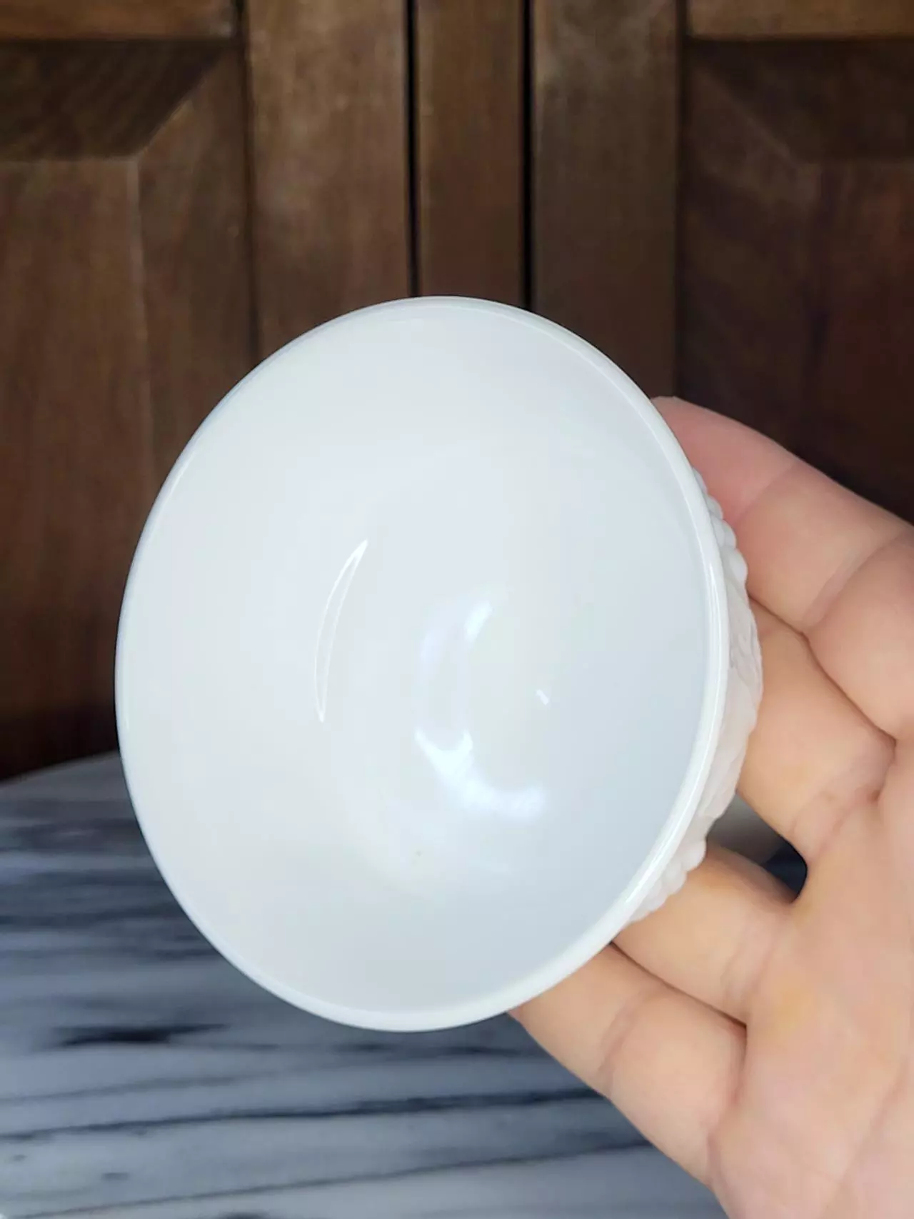 plant/Milk glass Parfait Dish-8