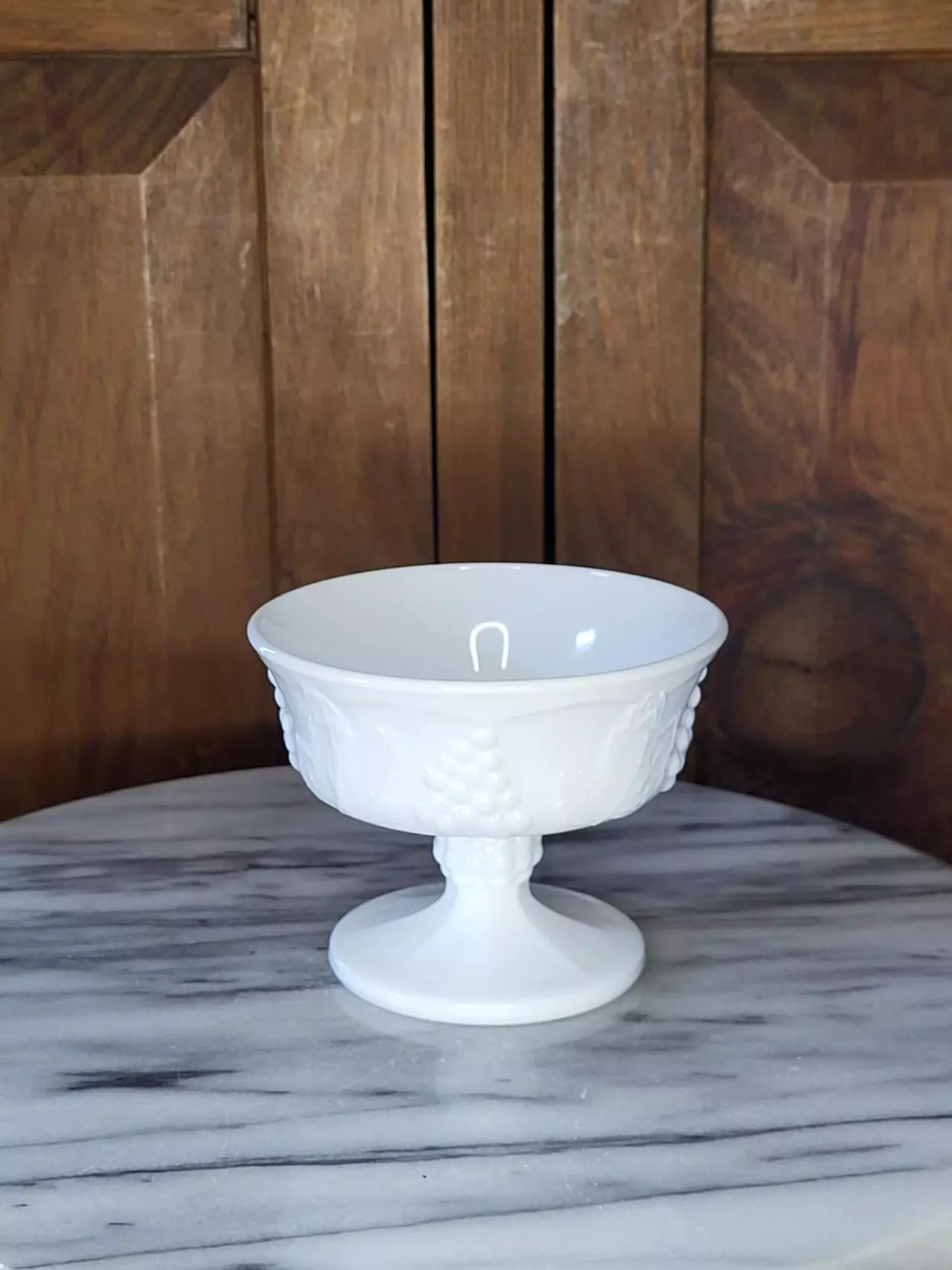 plant/Milk glass Parfait Dish-1