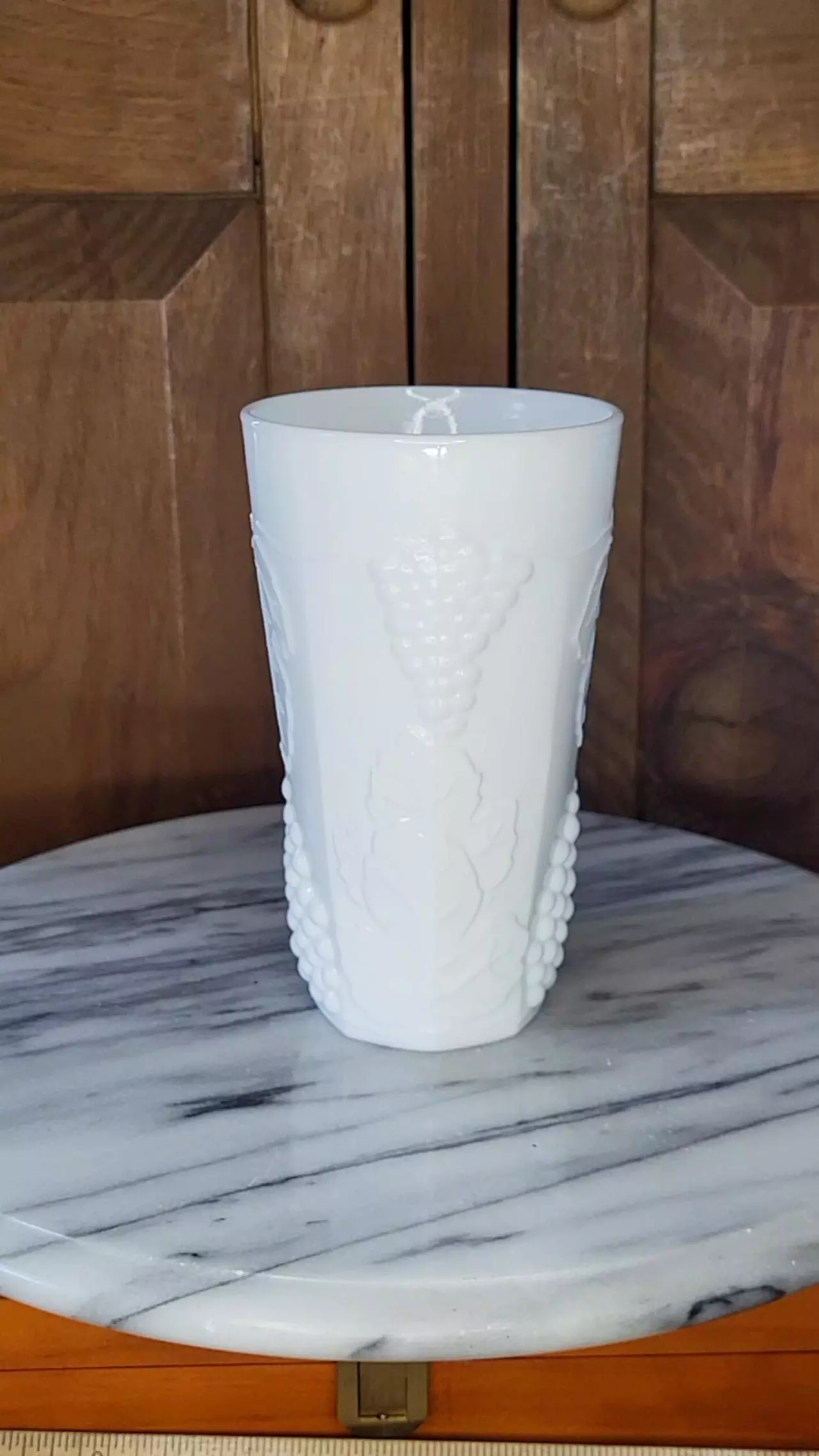 plant/Milk Glass Tumbler-1