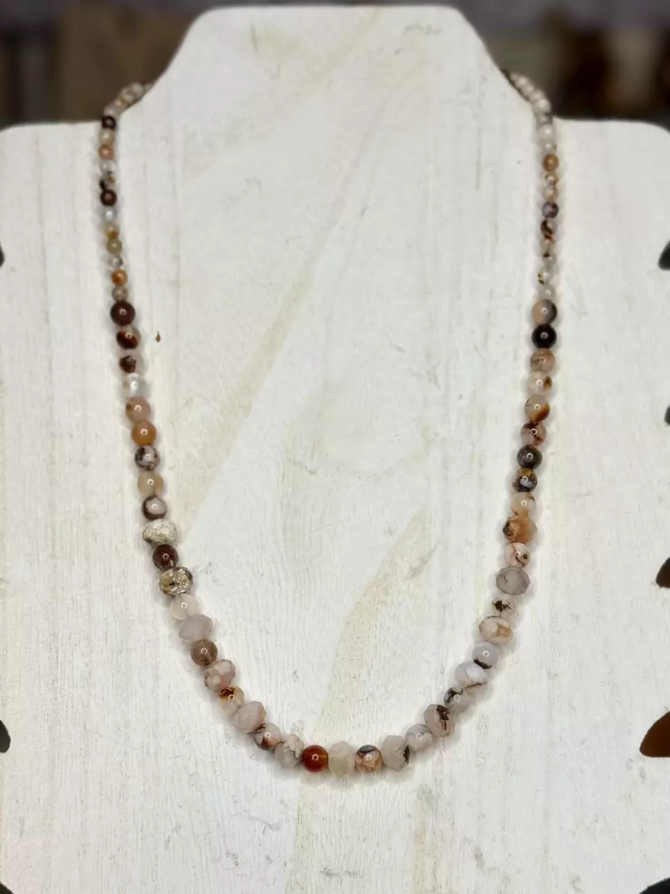 plant/Cherry blossom Sakura agate necklace-0