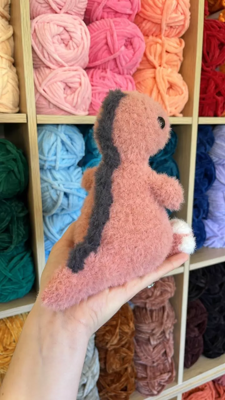 plant/💕🦖 Fuzzy/Weighted Dino Crochet Plushie-3