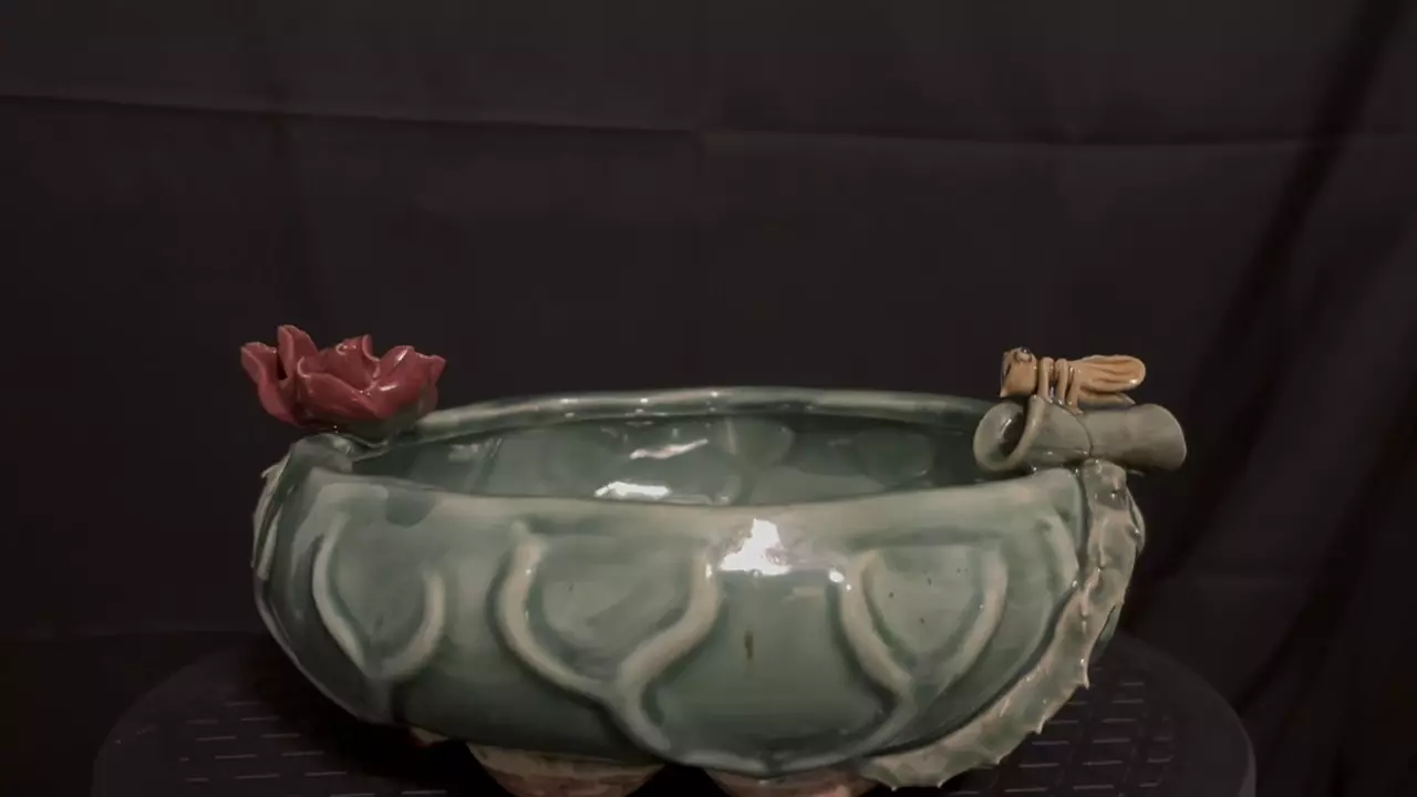 plant/Oriental style succulent! Cactus/ planter with hand made-0