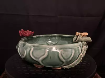 plant/Oriental style succulent! Cactus/ planter with hand made-2-thumbnail