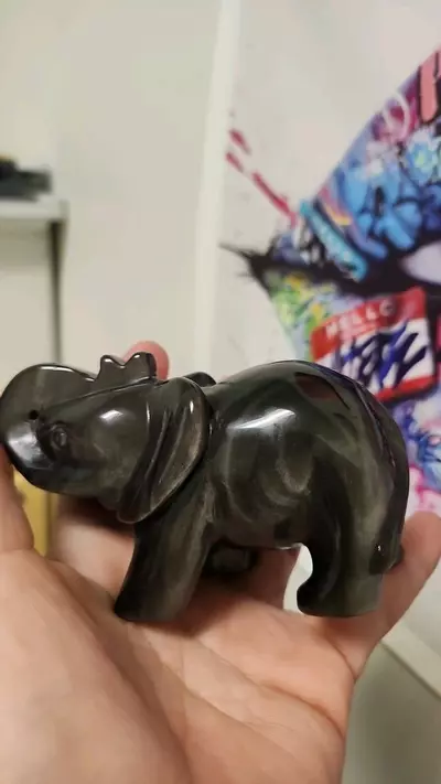 plant/Silver sheen obsidian Elephant-3-thumbnail