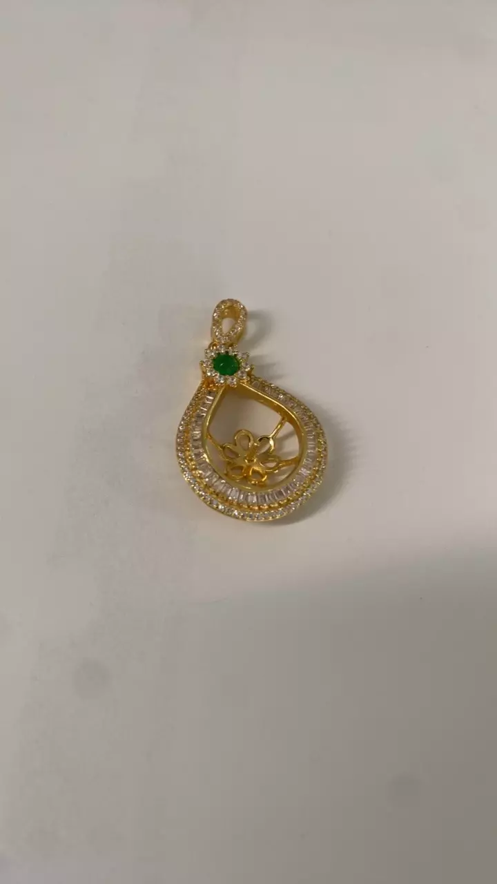plant/925 silver necklace pandent-0