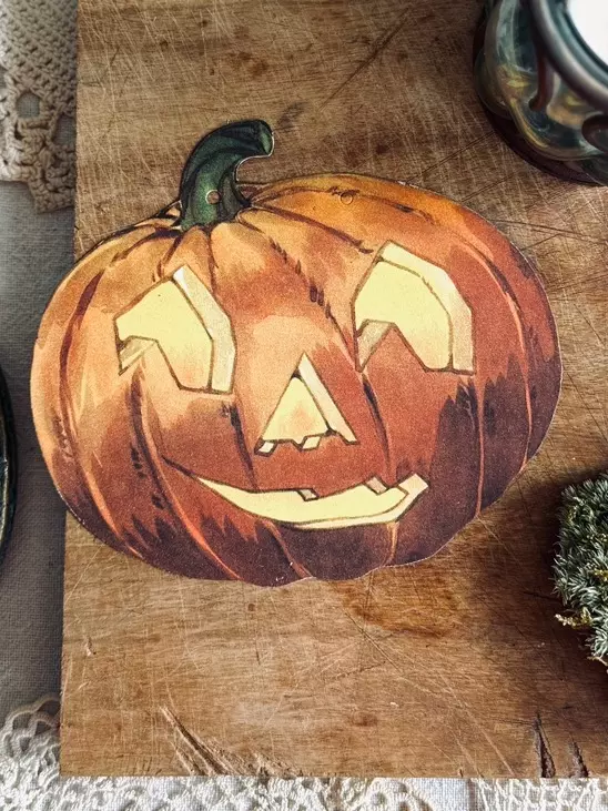 plant/Vintage Die Cut Pumpkins-1