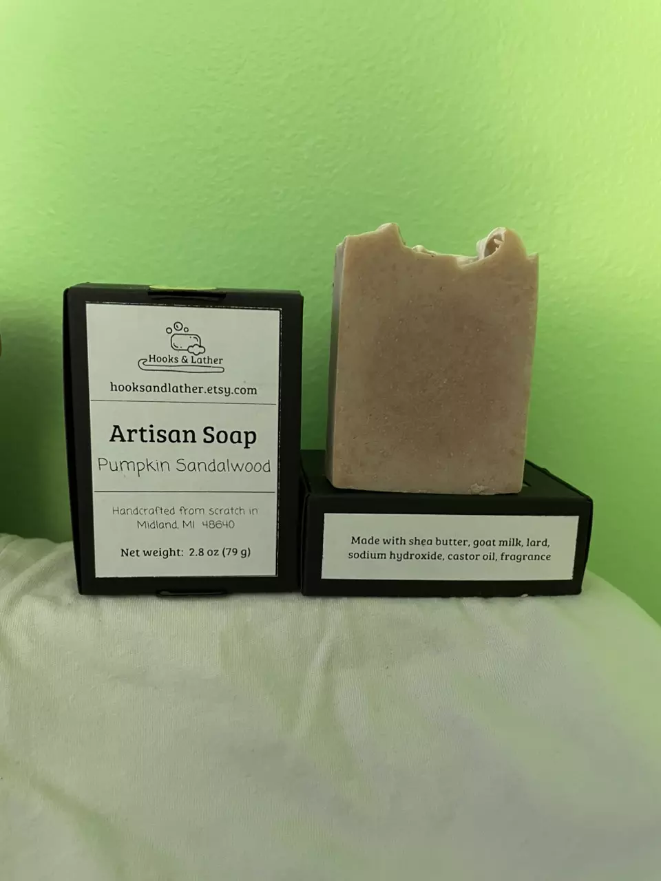 plant/Pumpkin Sandalwood Handmade Goat Milk Soap-0