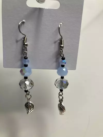 plant/Blue Dangly Plant Lover Earrings-1-thumbnail