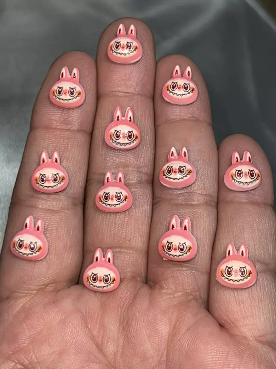 plant/Labubu Nail Charms (12pcs Pink)-0