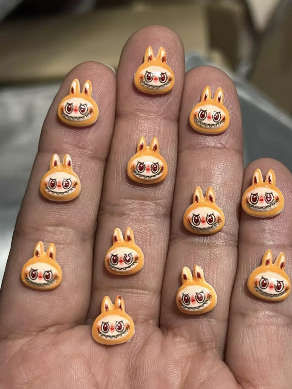plant/Labubu Nail Charms (12pcs Orange)-0