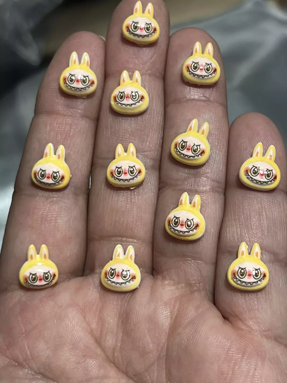 plant/Labubu Nail Charms (12pcs Yellow)-0