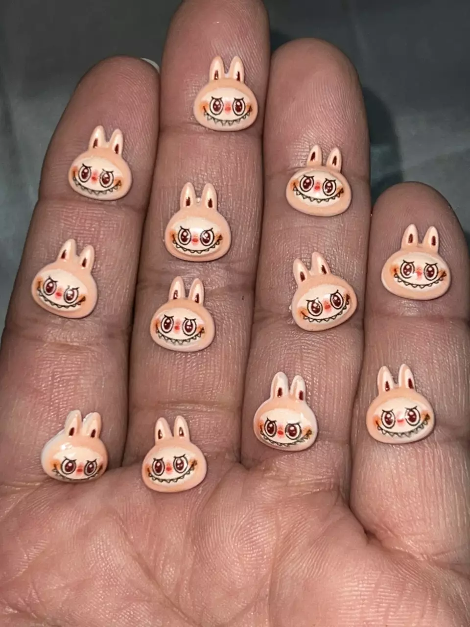 plant/Labubu Nail Charms (12pcs Peach)-0
