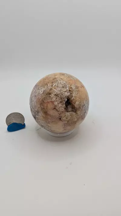 plant/Pink Amethyst w/Citrine Sphere 73mm I-0-thumbnail