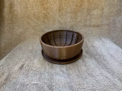 plant/Bonsai training pot 6” plastic brown-0-thumbnail