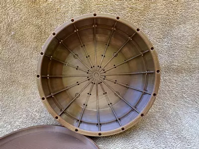 plant/Bonsai training pot 6” plastic brown-2-thumbnail