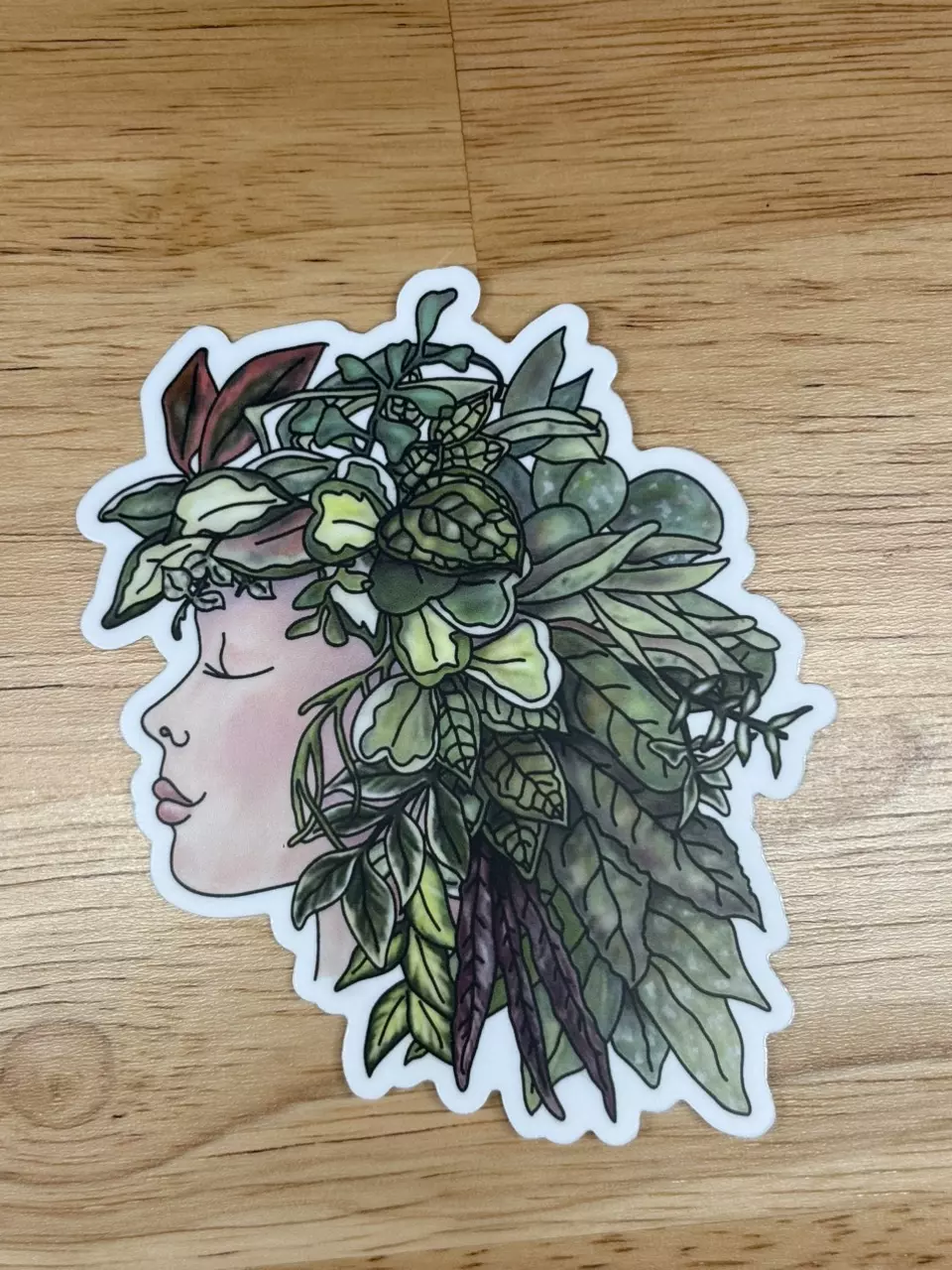 plant/Hoya Head Die Cut Sticker-0