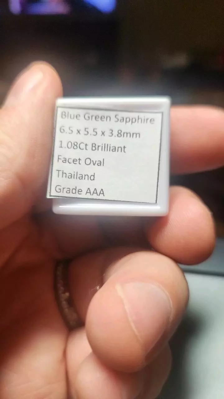 plant/1.08ct Blue-Green Sapphire – AAA Oval Brilliant-2