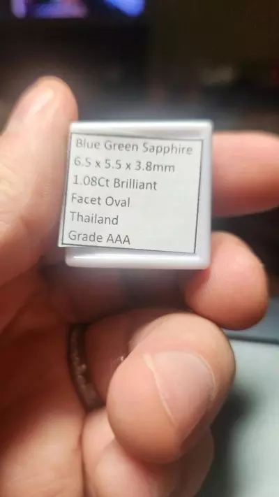 plant/1.08ct Blue-Green Sapphire – AAA Oval Brilliant-2-thumbnail