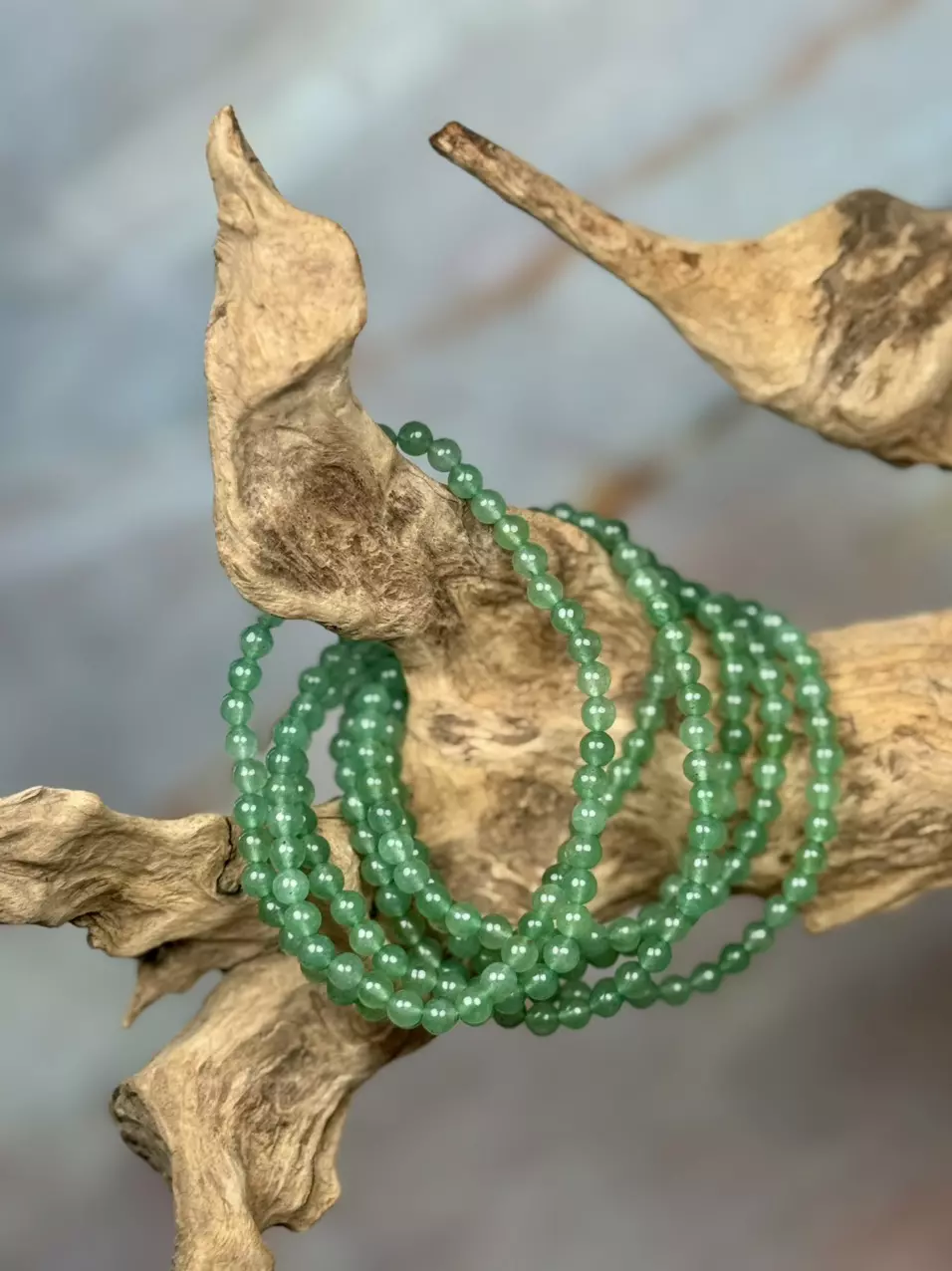 plant/green adventurine 4mm (handmade)-0
