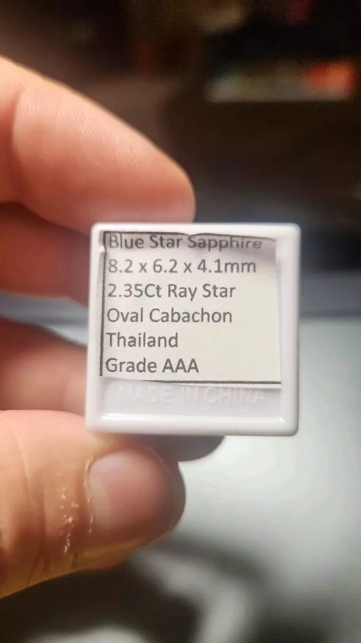 plant/2.35ct Blue Star Sapphire – AAA Oval Cabochon-2