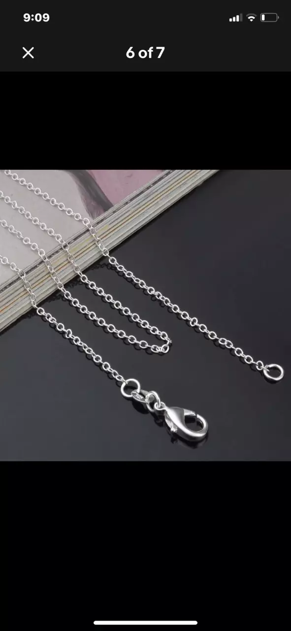 free_shipping/Upgraded Chain for Pendants:  925 Sterling Solid Silver 1mm 18in. Rolo Chain-1