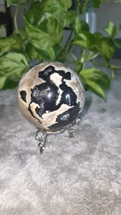 plant/1lb 7.4oz Druzy Volcano Agate Sphere 🛸-2-thumbnail