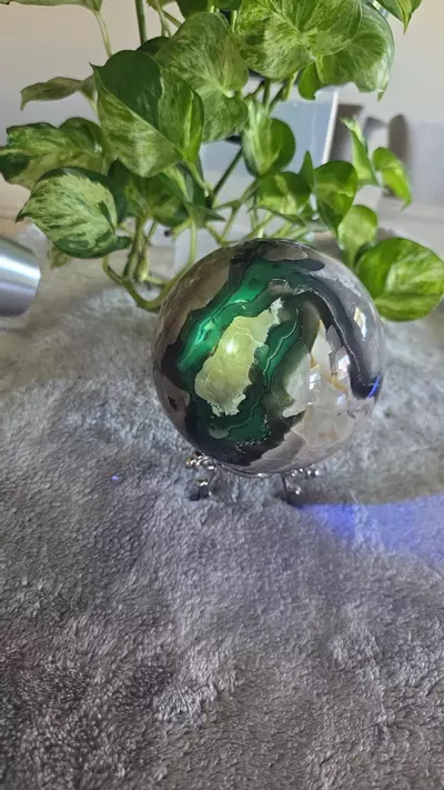 plant/4lb 4.9 oz Volcano Agate Sphere 🛸-6-thumbnail