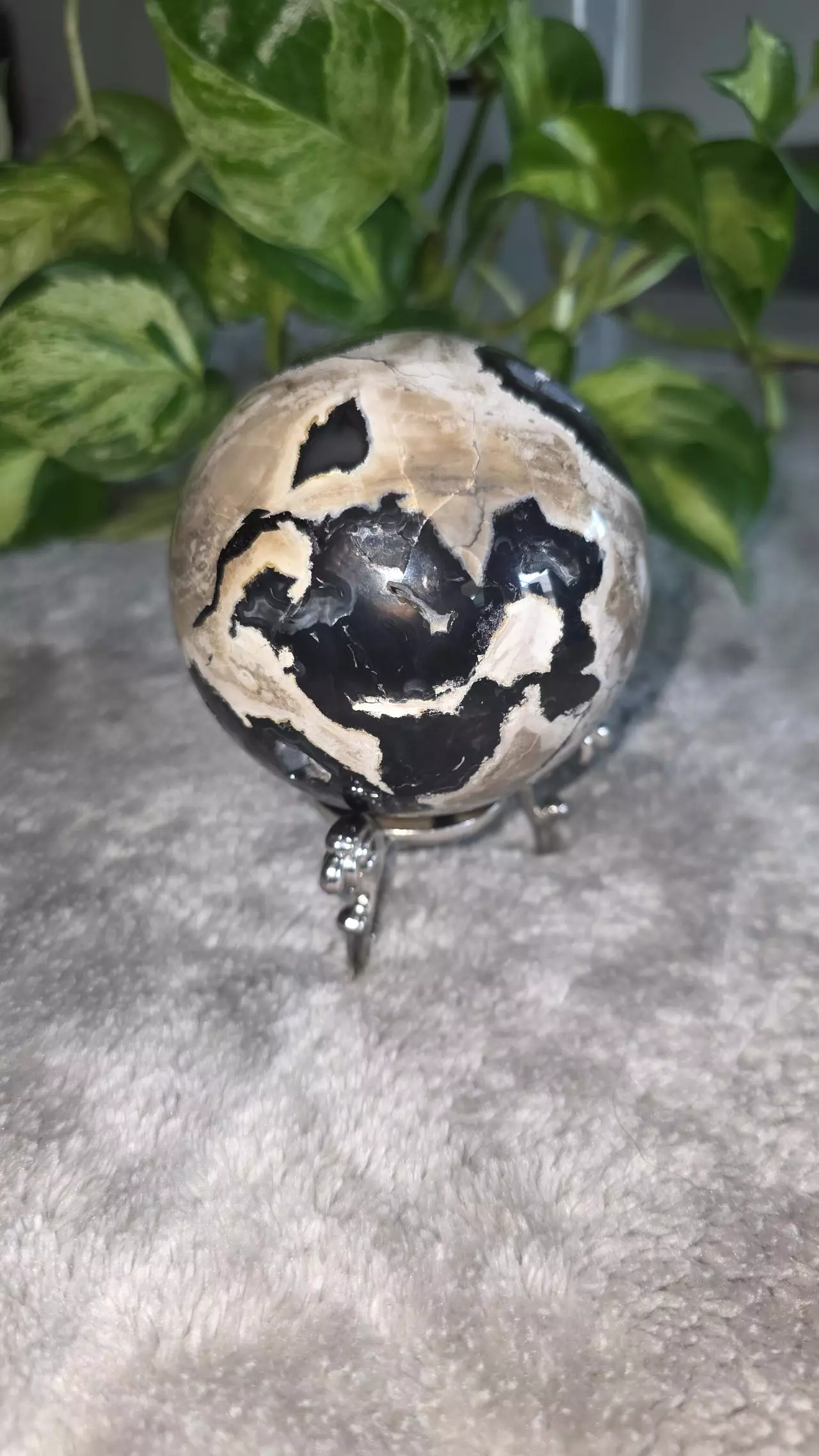 plant/1lb 7.4oz Druzy Volcano Agate Sphere 🛸-7