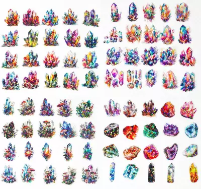 plant/CRYSTAL GEMSTONE HOLOGRAPHIC STICKER-0-thumbnail