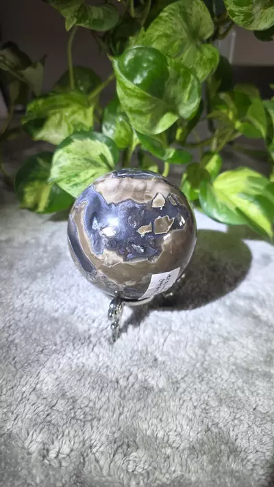 plant/1lb 8.4oz Volcano Agate Sphere 🛸-2-thumbnail