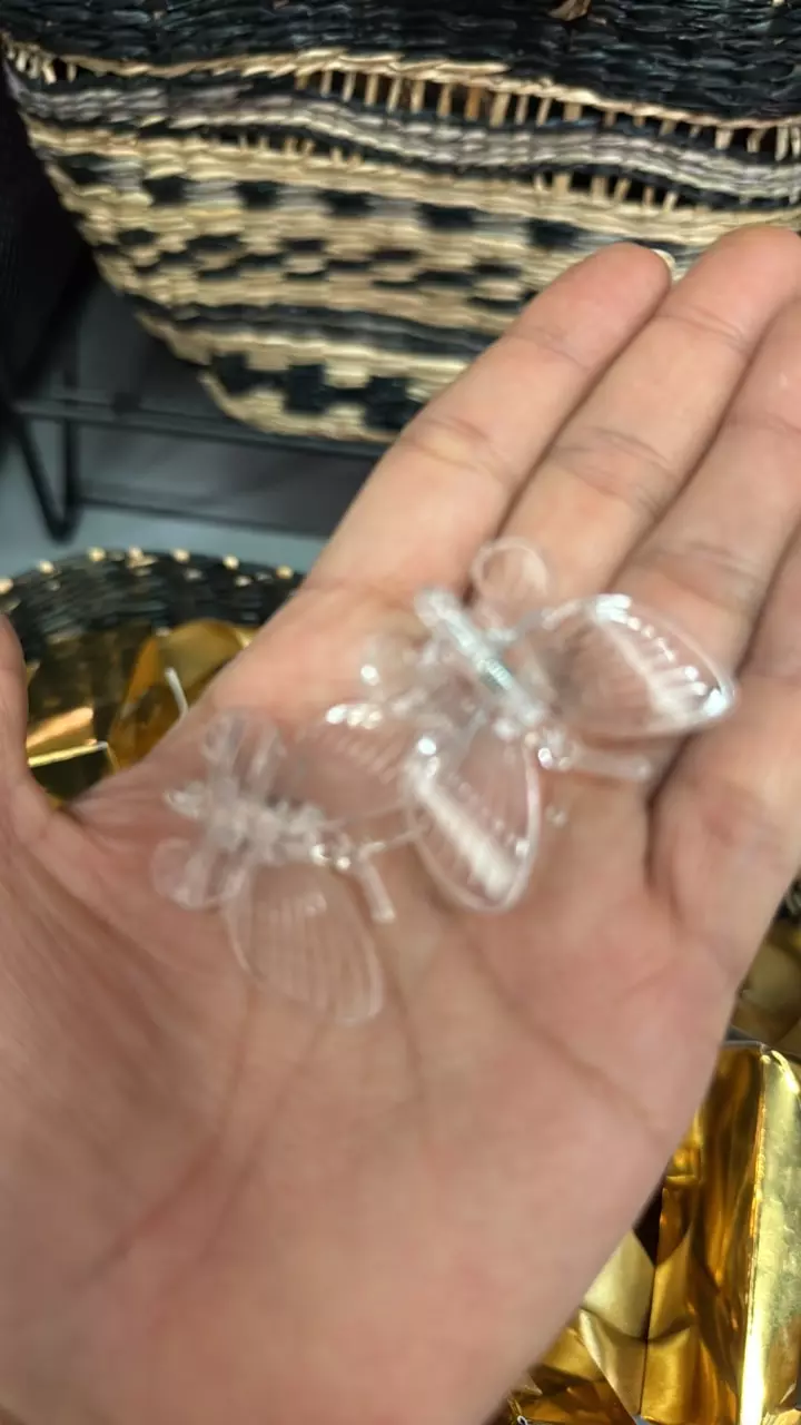 free_shipping/15 ct butterfly clips clear-1