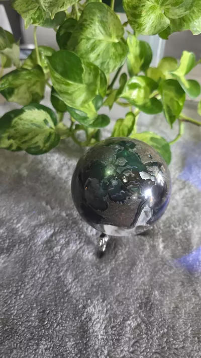 plant/2lb 3oz Druzy Volcano Agate Sphere 🛸-3-thumbnail