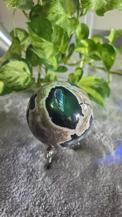 plant/1lb 7.4oz Druzy Volcano Agate Sphere 🛸-0-thumbnail