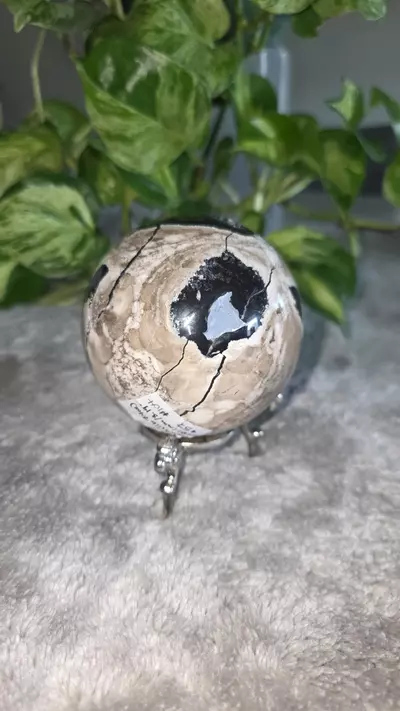 plant/1lb 7.4oz Druzy Volcano Agate Sphere 🛸-4-thumbnail