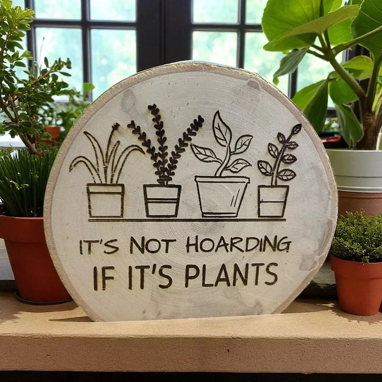 plant/Not Hoarding - Live Edge Wood Standup-0