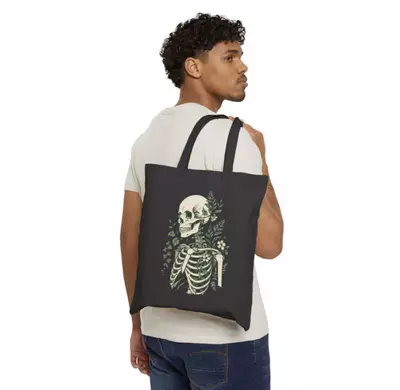 plant/Planty skeleton canvas bag-3-thumbnail