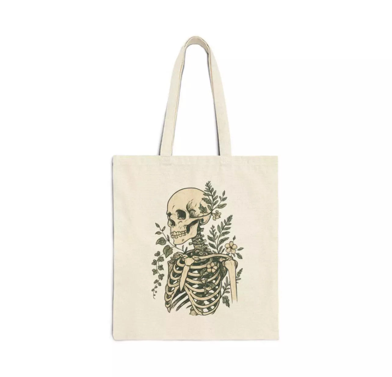 plant/Planty skeleton canvas bag-0