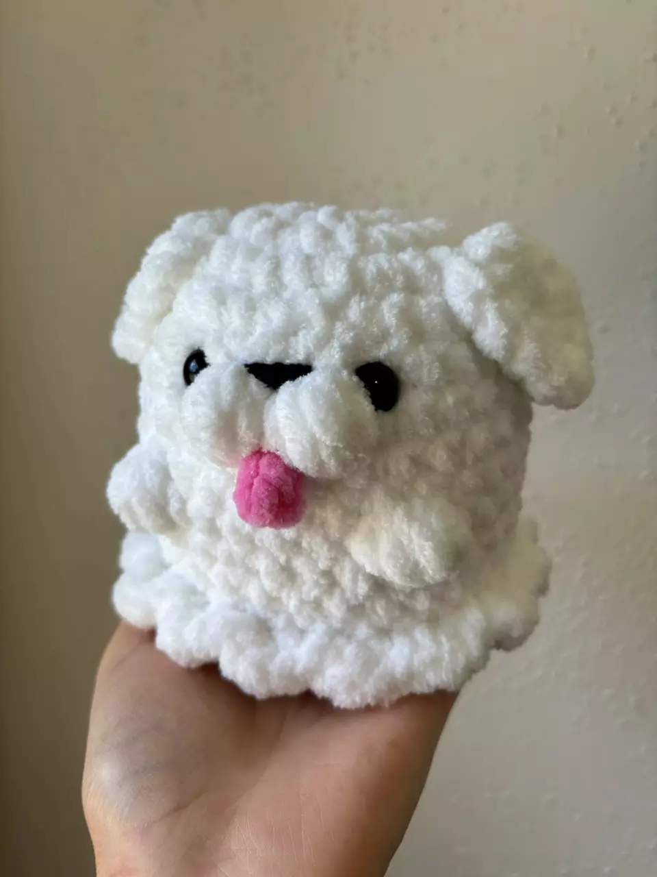 plant/Crochet Ghost Puppy Plushy-0