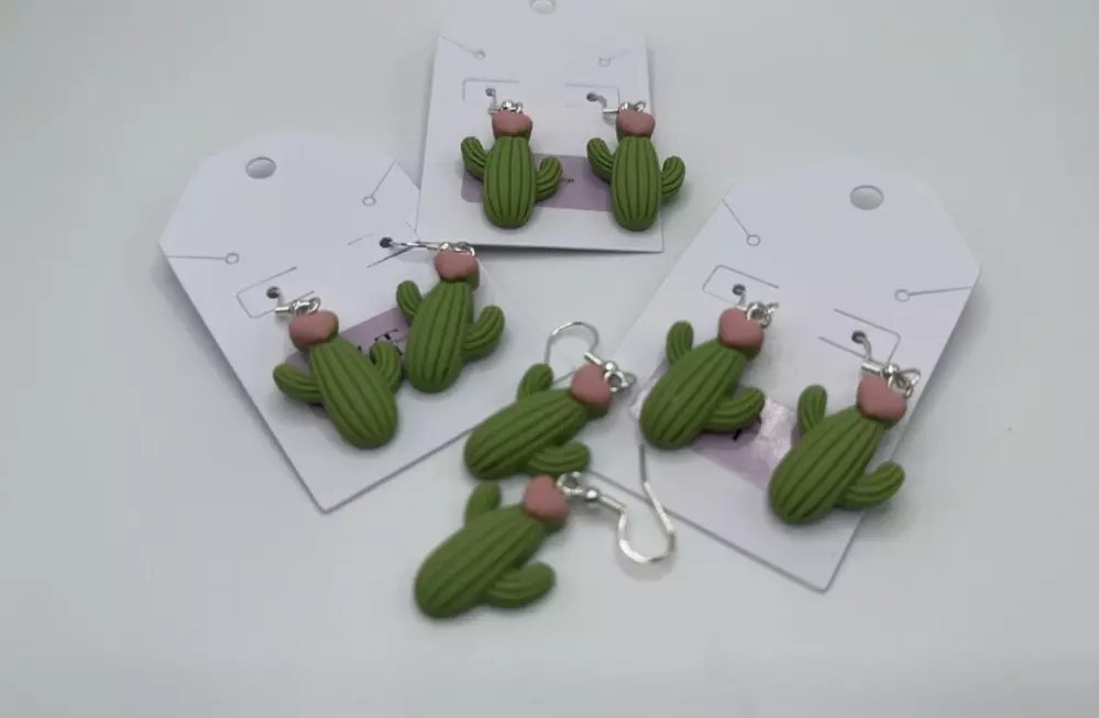 plant/Cactus Earrings-0