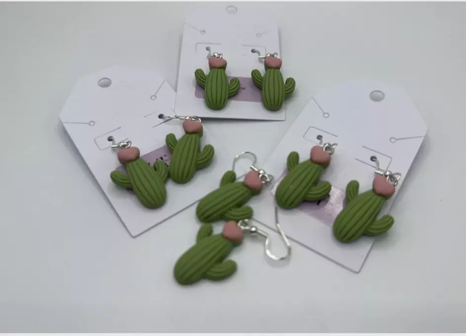 plant/Cactus Earrings-1
