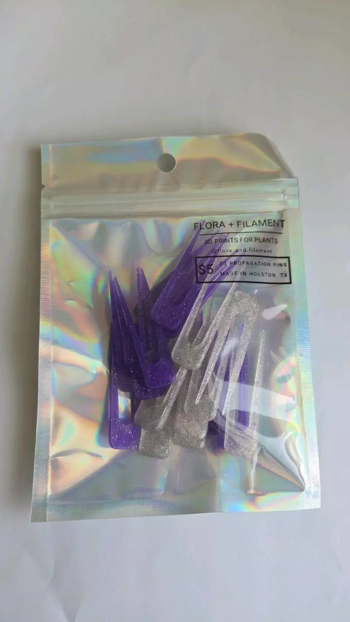 plant/🕺💜 20 pack of prop pins- ✨️ Twinkling Purple 💜 & 🕺 Disco Glitter-0