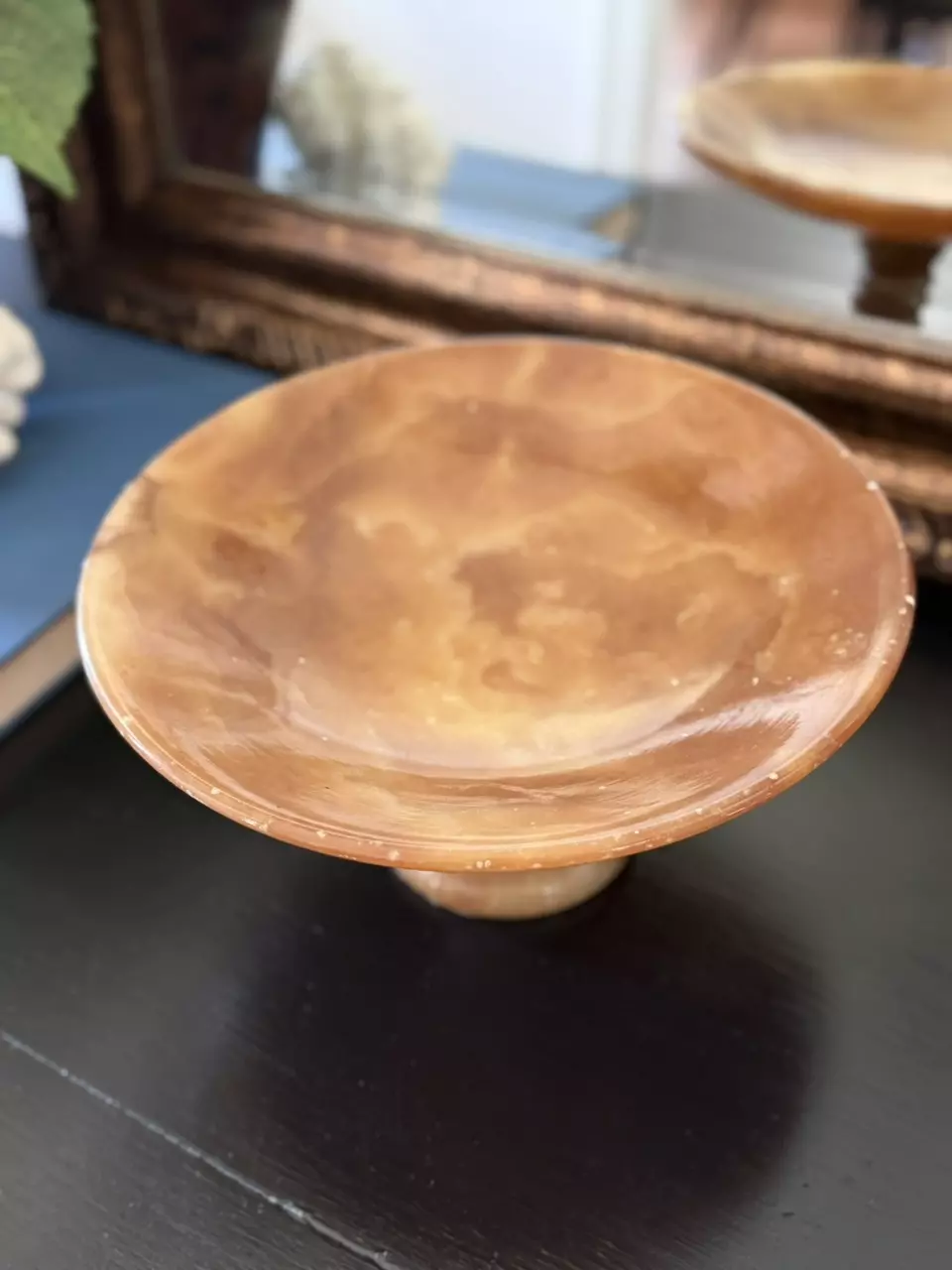 plant/Vintage Solid Alabaster Compote-1