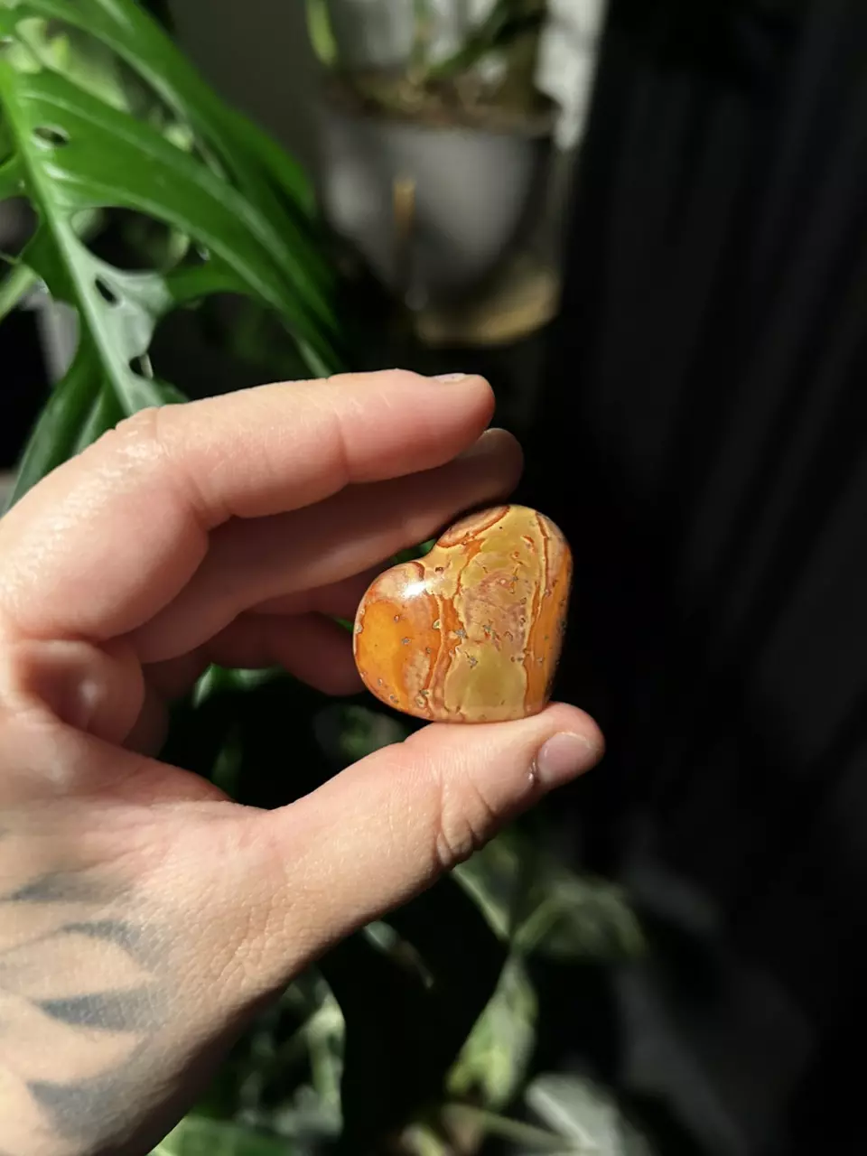 plant/Polychrome Jasper Heart – Desert Jasper Crystal-0